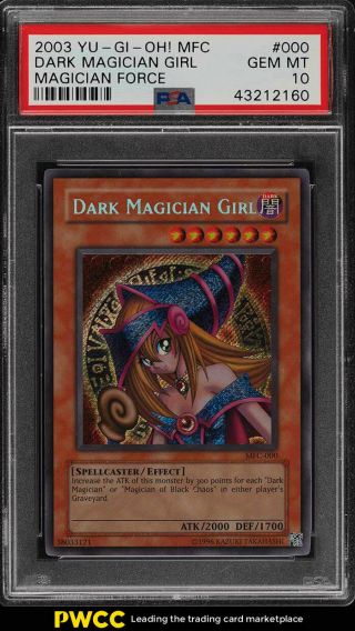 2003 Yu - Gi - Oh Magician Force Dark Magician Girl Mfc 000 Psa 10 Gem (pwcc)