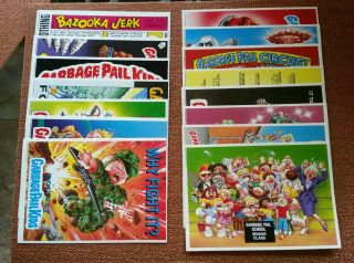 1986 Garbage Pail Kids Giant Sticker Cards - Series 2 - Set Of 15 -