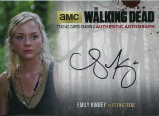 The Walking Dead Season 4 Part 1 Autograph Ek2 Emily Kinney