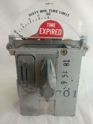Vintage Duncan Parking Meter Mechanism 1 Hour Limit 5 &10 Cent Model
