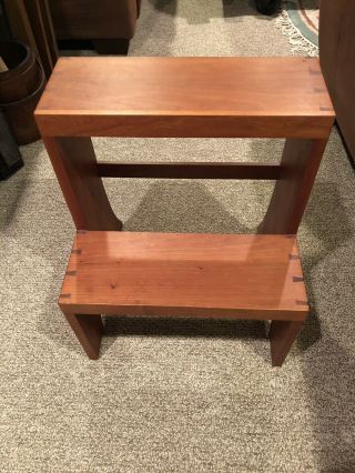 Hand Crafted - Signed & Numbered 6 Of 8 - Cherry Library - Bed Steps