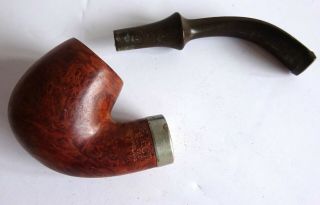 Vintage Smoking Pipe Wooden Burr Wood Made In Ireland
