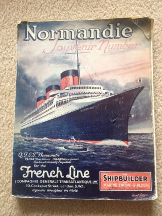 Ss Normandie - " Shipbuilder " - Souvenir Number - Soft Cover - June 1935