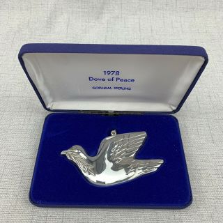 Vintage Gorham Sterling Silver Dove Of Peace Christmas Ornament 1978