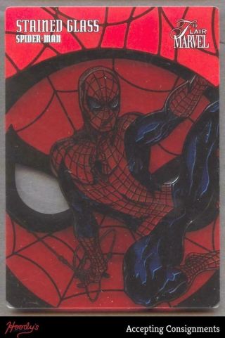2019 Flair Marvel Stained Glass Sg18 Spider - Man Short Print Sp