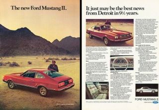 1974 Ford Mustang Ii 2 - Page Advertisement Print Art Car Ad D216