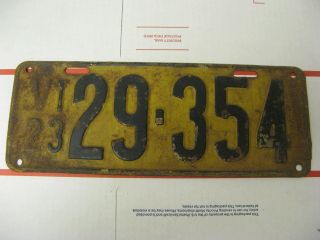 1923 23 Vermont Vt License Plate 29354