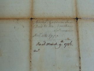c.  1755 ANTIQUE MANUSCRIPT COLONIAL DEED w RARE EMBOSSED COLONIAL REVENUE STAMP 7