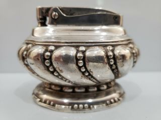 Vintage Crown Silver Plated Ronson Table Lighter