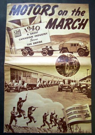 1940 General Motors Wartime Brochure - Motors On The March - Canadian