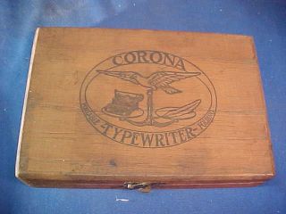 1920 Corona Typewriter Co Wood Cigar Box Christmas Gift To Customers Employees