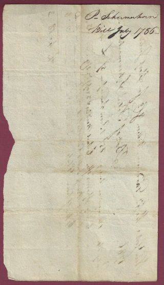 American Colonial Era Manuscript Document,  For Sloop Julia,  York,  1786 2