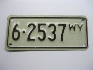 Vintage Wyoming Motorcycle Licence Plate