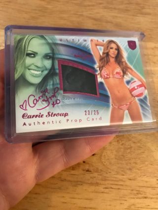 2009 Benchwarmer Ultimate Soccer Ball Prop Card Autograph Carrie Stroup 23/25