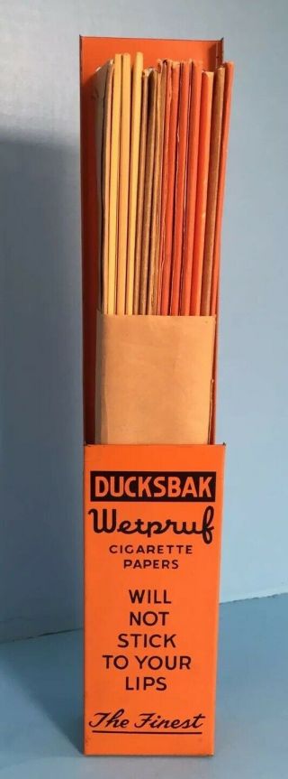 Ducksbak Wetpruf Cigarette Paper Tin Dispenser Will Not Stick To Your Lips