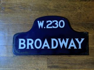 Humpback Nyc Street Sign " Broadway "