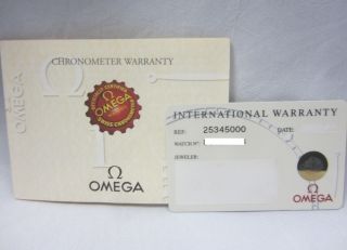 Omega Seamaster Gmt 50 Years Chronometer Watch Ref 25345000 Card & Cosc