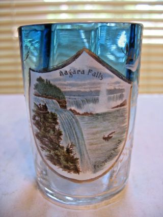 Niagara Falls Souvenir Hand Painted Glass Cup