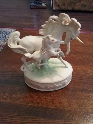 Unicorn Music Box,  Porcelain