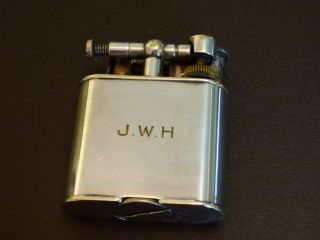 Dunhill Unique ' A ' Sports Petrol Lighter - Silver Plated 2