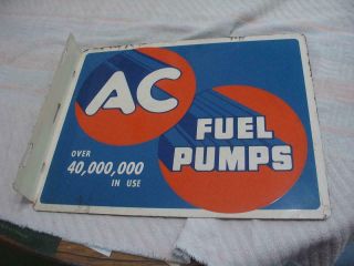 Ac Fuel Pump 2 Sided Metal Sign