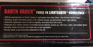 Star Wars Darth Vader Force FX Lightsaber Master Replicas Never open box 3