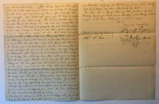 1844 AFRICAN VOYAGE LETTER TO SHIP ' S CAPTAIN Salem MA Merchants SHIPWRECKED BRIG 5
