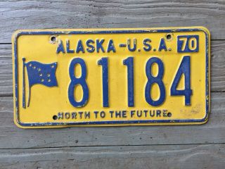 1970 Alaska U.  S.  A.  North To The Future License Plate/tag