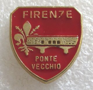 Florence,  Italy Tourist Travel Souvenir Collector Pin - Ponte Vecchio Firenze