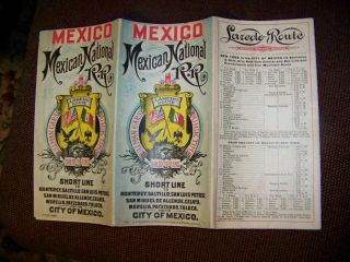 Mexican National 3 - 14 - 1892 Public Timetable Laredo Route