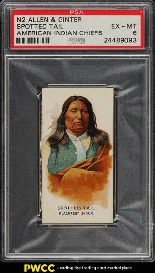 1888 N2 Allen & Ginter American Indian Chiefs Spotted Tail Psa 6 Exmt (pwcc)