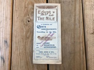 Antique 1908 Cooks Steamships Egypt & The Nile Travel Brochure