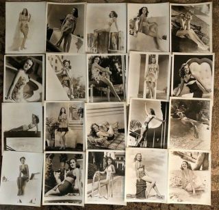1941 - 1943 HOLLYWOOD MGM STARLETS 50 8x10 WWII Pinup photos 2