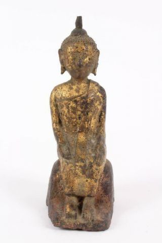 Antique Bronze Gilded Thai Sitting Buddha