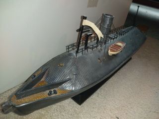 Css Virginia And Uss Monitor Scale Models,  Museum Quality,  Some Damage To Base