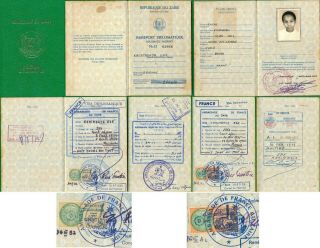 Zaire 1974,  Rare Diplomatic Passport With Visas & Revenue,  See.  A283