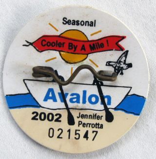2002 Avalon,  Nj Seasonal Beach Tag / Badge