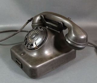 ART DECO GERMAN SIEMENS & HALSKE BAKELITE ROTARY DIAL TELEPHONE DESK TABLE PHONE 4