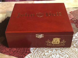 John Bull Sir Winston Hand Made Cigar Box.  Wood