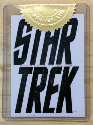 Star Trek The Complete Movies Case Topper Card Mp1 151/500