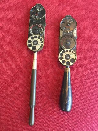 Two Antique Morton Ophthalmoscopes - Medical Ophthalmic Optical Equipment