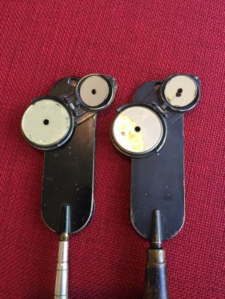 Two Antique Morton ophthalmoscopes - Medical Ophthalmic Optical Equipment 5