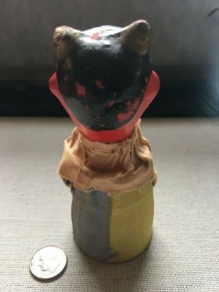 Very RARE Early Antique Halloween Devil Noisemaker With Composition Head 2