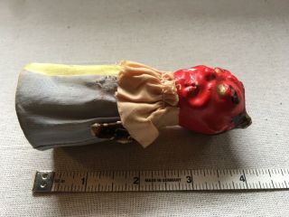Very RARE Early Antique Halloween Devil Noisemaker With Composition Head 6
