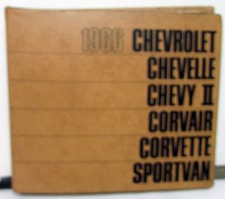 1966 Chevrolet Dealer Album Color And Fabric Selector Chevelle Corvette Sportvan