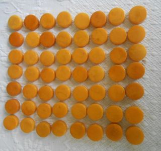 56 Vintage Bakelite 1 " Backgammon Checkers 12 Ounces 340 Grams 3/8ths " Thick