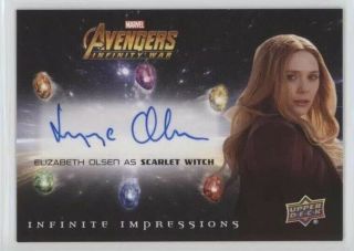 Avengers Infinity War Elizabeth Olsen Autograph Ii - Sw
