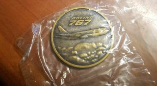 Vinage Delta Air Lines Project 767 Bronze Medallion Coin -