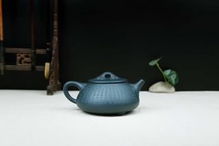 330cc Chinese Yixing Handmade Zisha Green Clay Teapot Ruyi Shipiao Hu Tea Pot