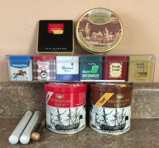 Estate Find Vintage Tobacco Tin’s For Pipe Smokers (all Empty) (pristine)